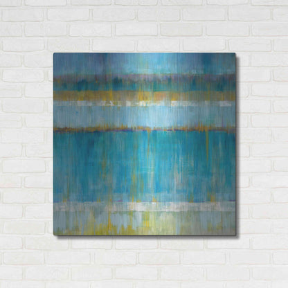 Luxe Metal Art 'Abstract Stripes' by Danhui Nai, Metal Wall Art,36x36