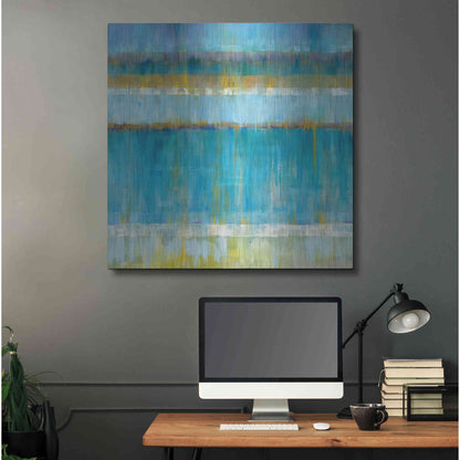 Luxe Metal Art 'Abstract Stripes' by Danhui Nai, Metal Wall Art,36x36