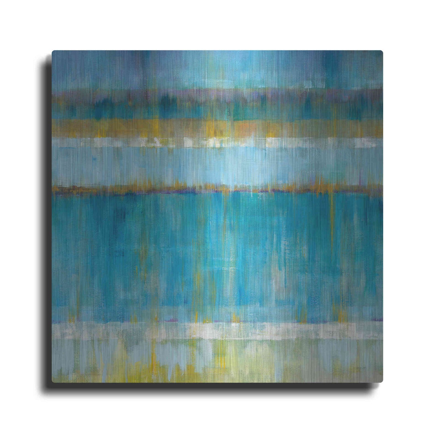 Luxe Metal Art 'Abstract Stripes' by Danhui Nai, Metal Wall Art