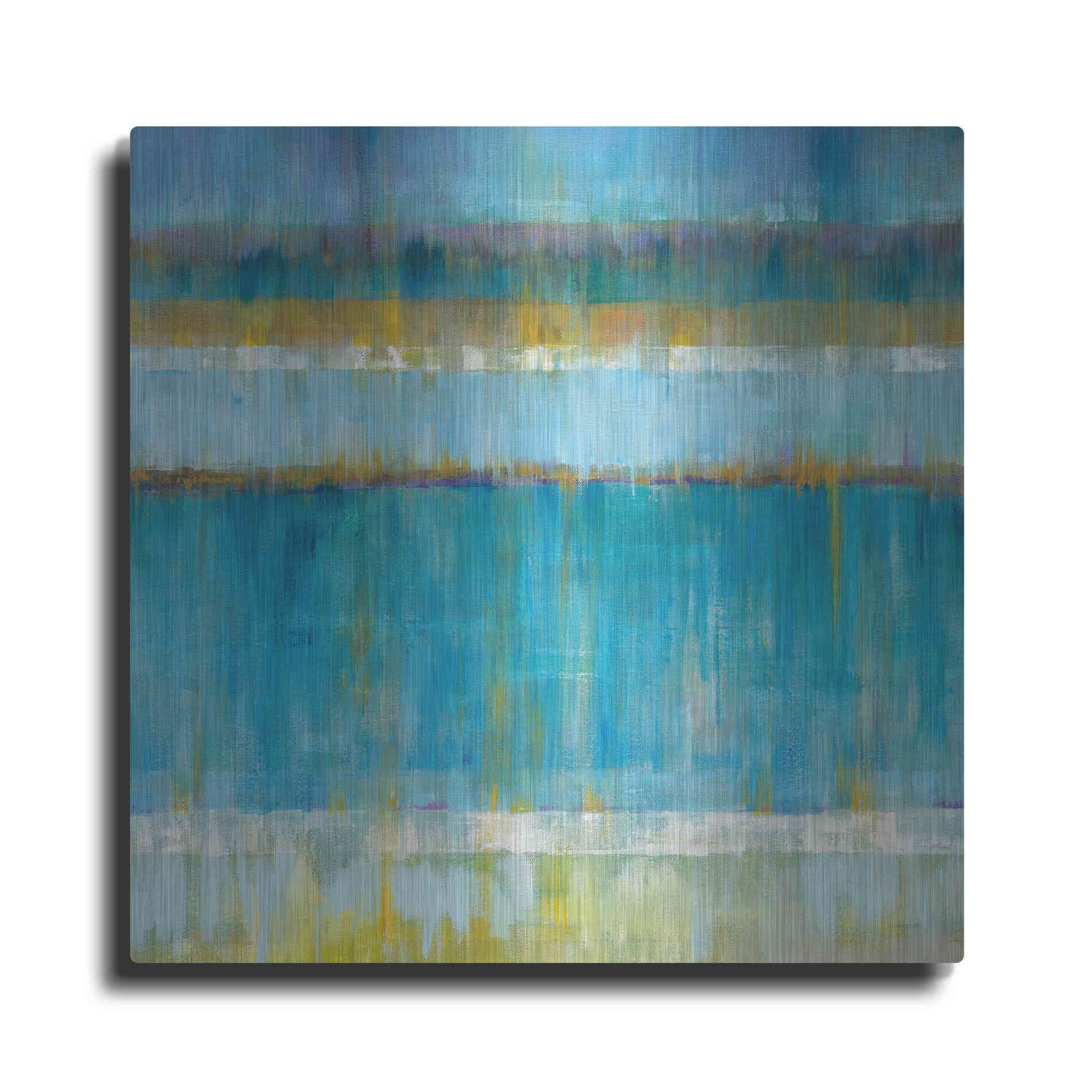 Luxe Metal Art 'Abstract Stripes' by Danhui Nai, Metal Wall Art