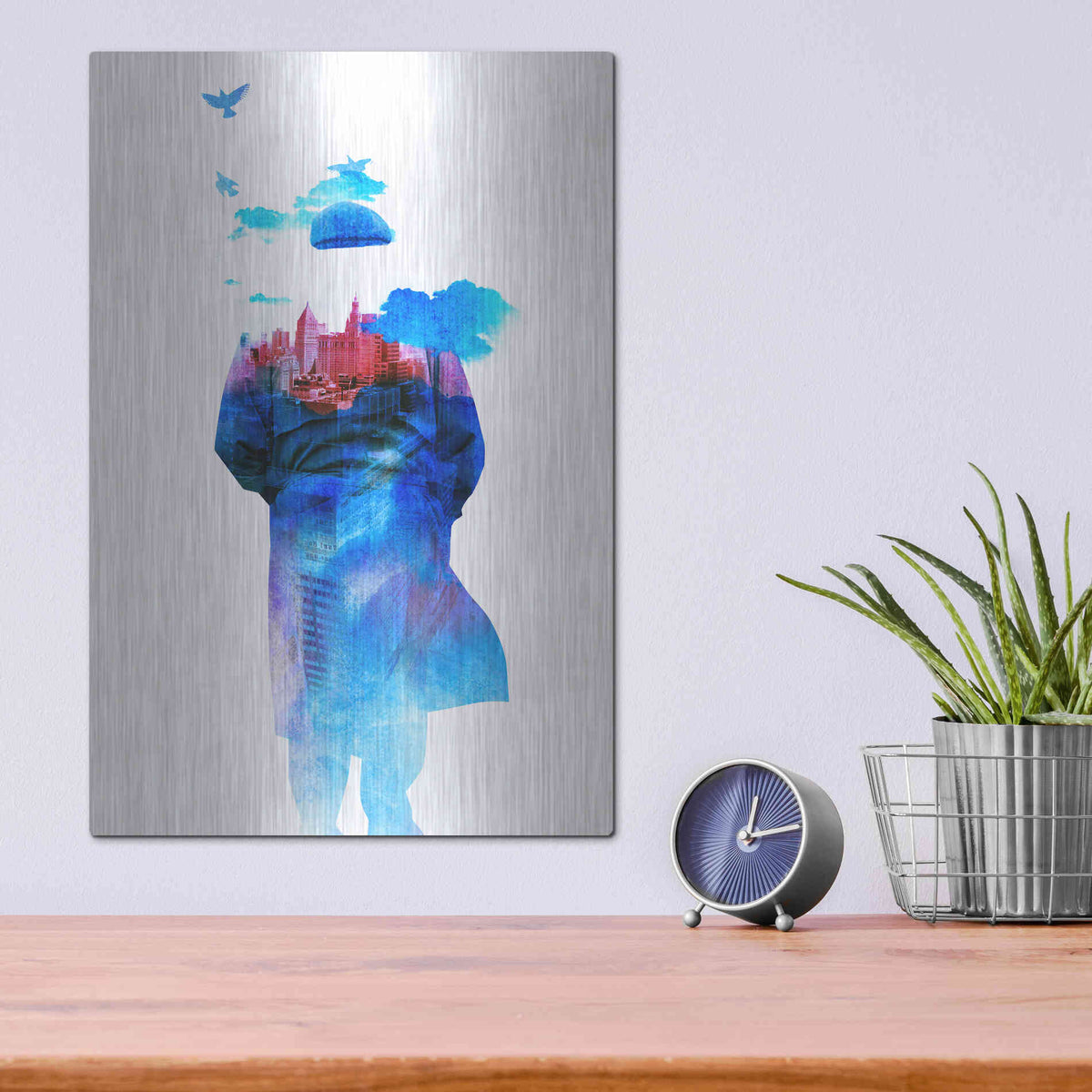 Luxe Metal Art 'Get Away from Town' by Robert Farkas, Metal Wall Art,12x16