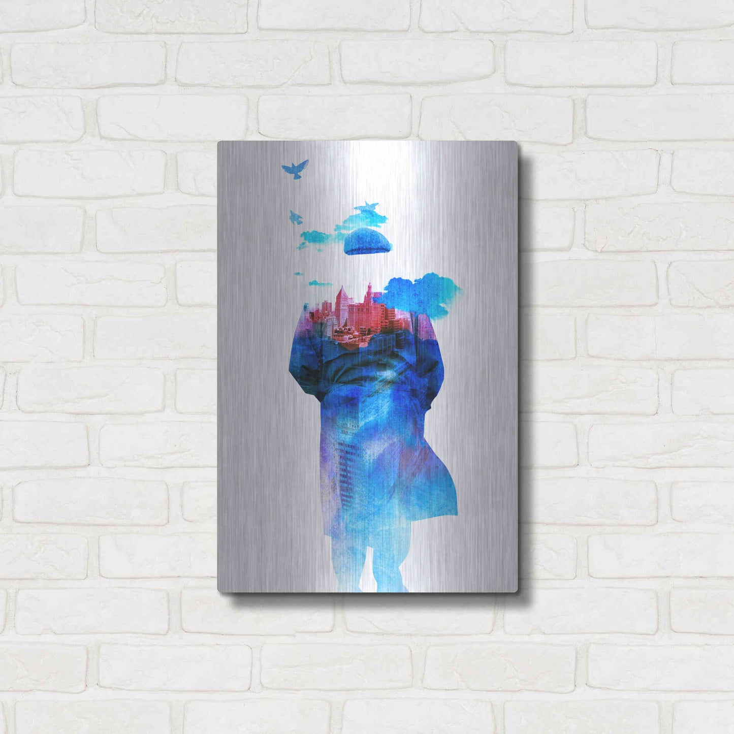 Luxe Metal Art 'Get Away from Town' by Robert Farkas, Metal Wall Art,16x24