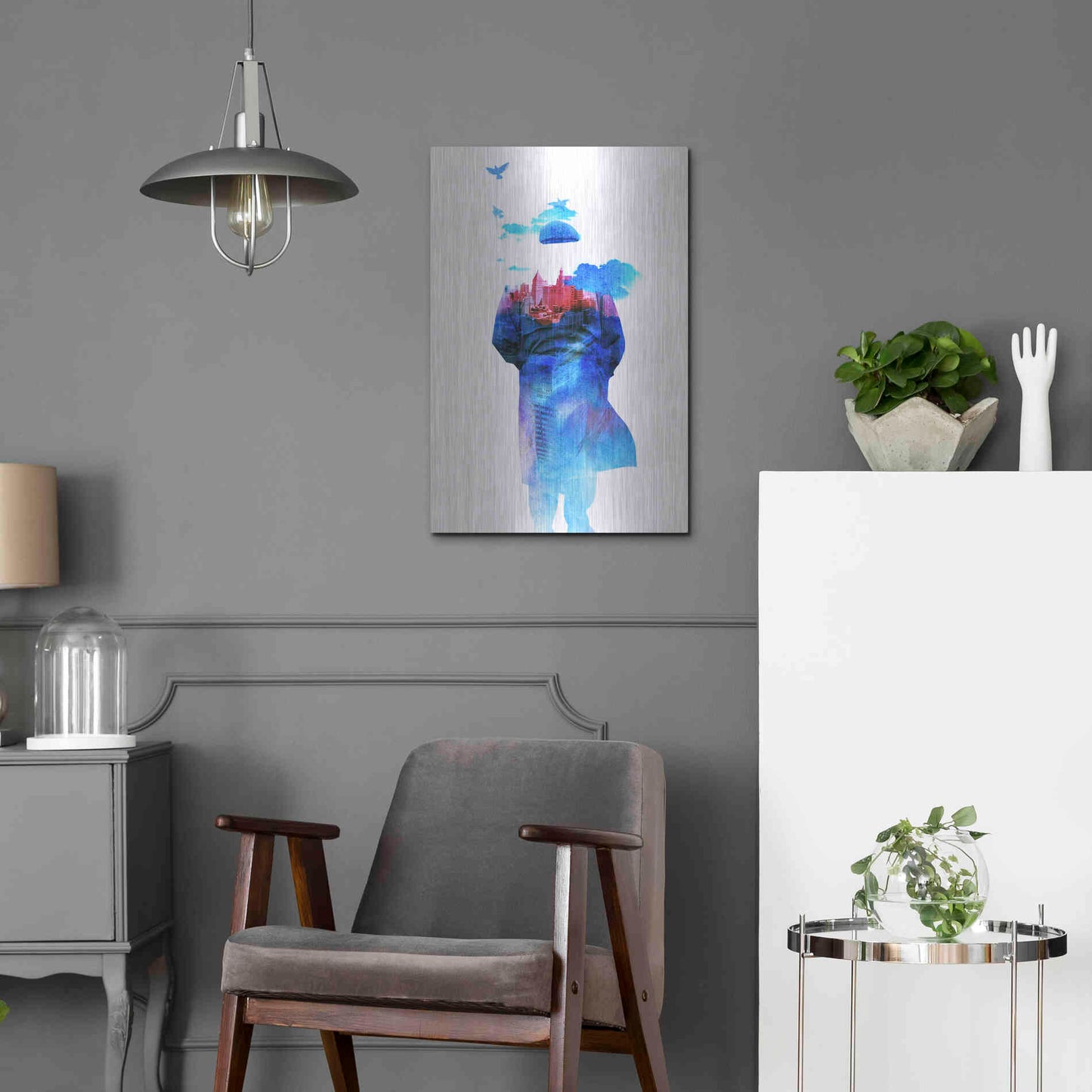 Luxe Metal Art 'Get Away from Town' by Robert Farkas, Metal Wall Art,16x24