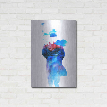 Luxe Metal Art 'Get Away from Town' by Robert Farkas, Metal Wall Art,24x36