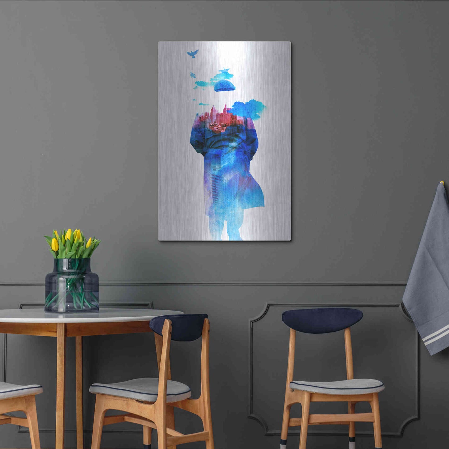 Luxe Metal Art 'Get Away from Town' by Robert Farkas, Metal Wall Art,24x36