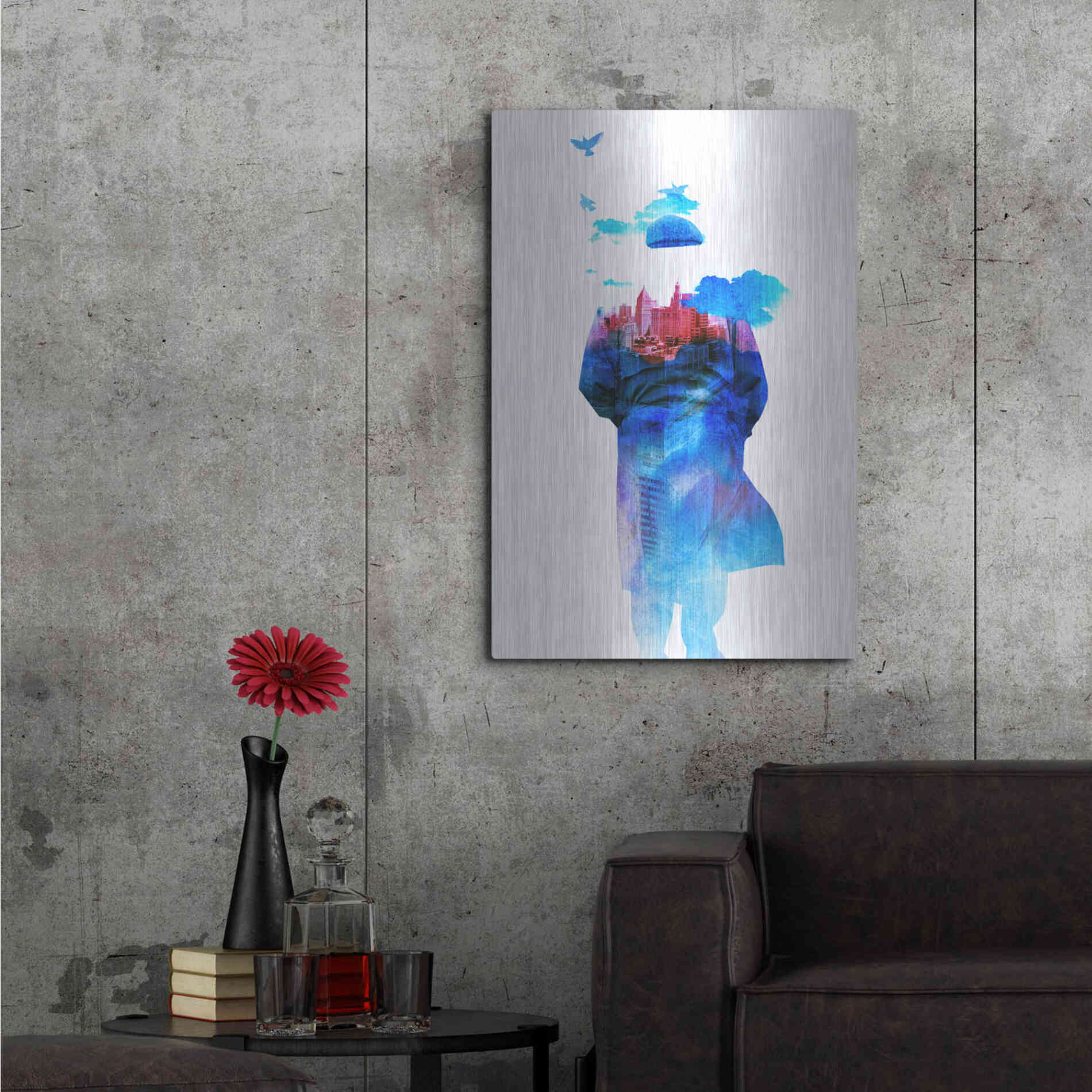 Luxe Metal Art 'Get Away from Town' by Robert Farkas, Metal Wall Art,24x36