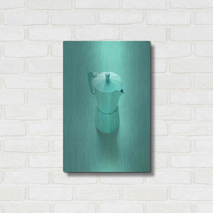 Luxe Metal Art 'Green Dreams' by Robert Farkas, Metal Wall Art,16x24