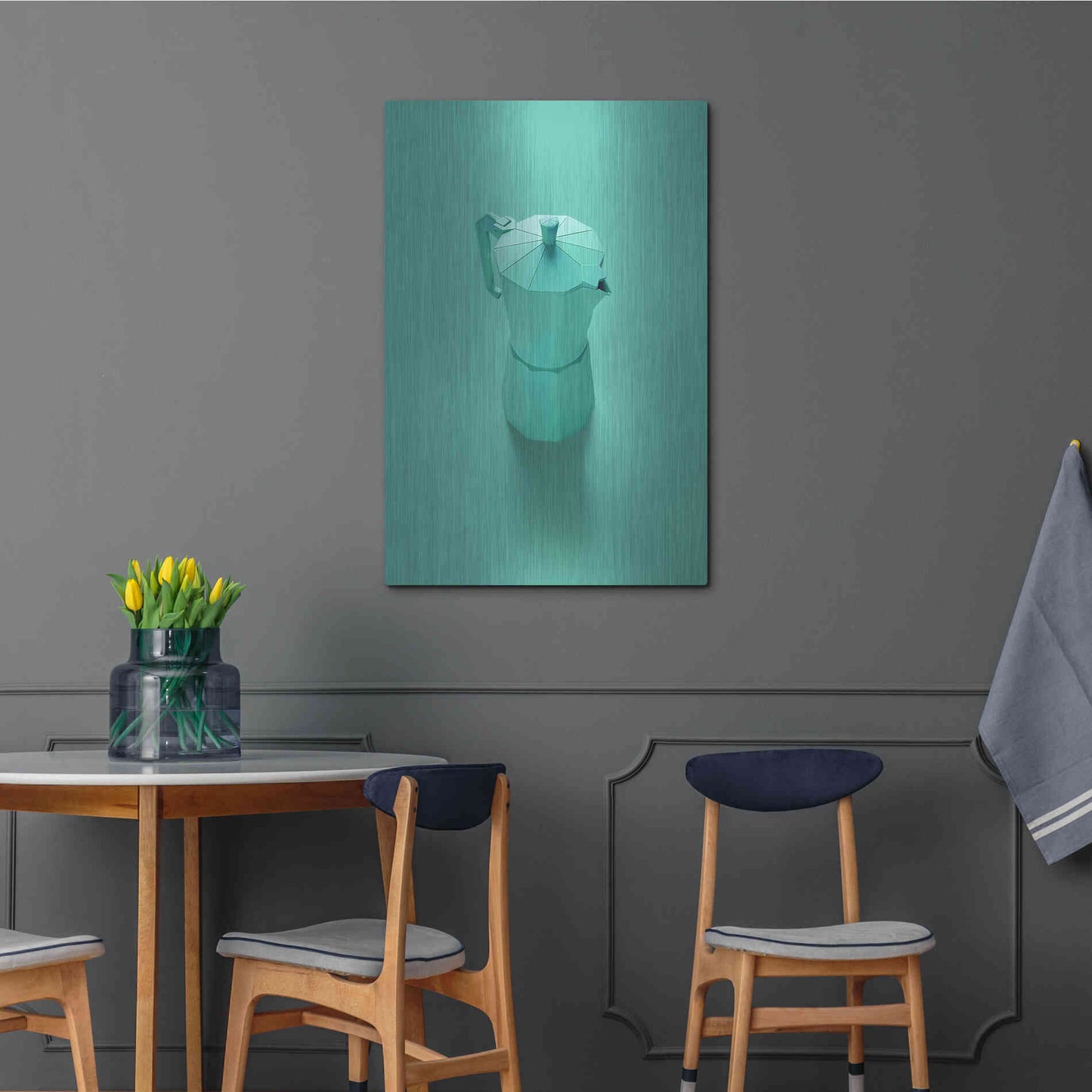 Luxe Metal Art 'Green Dreams' by Robert Farkas, Metal Wall Art,24x36