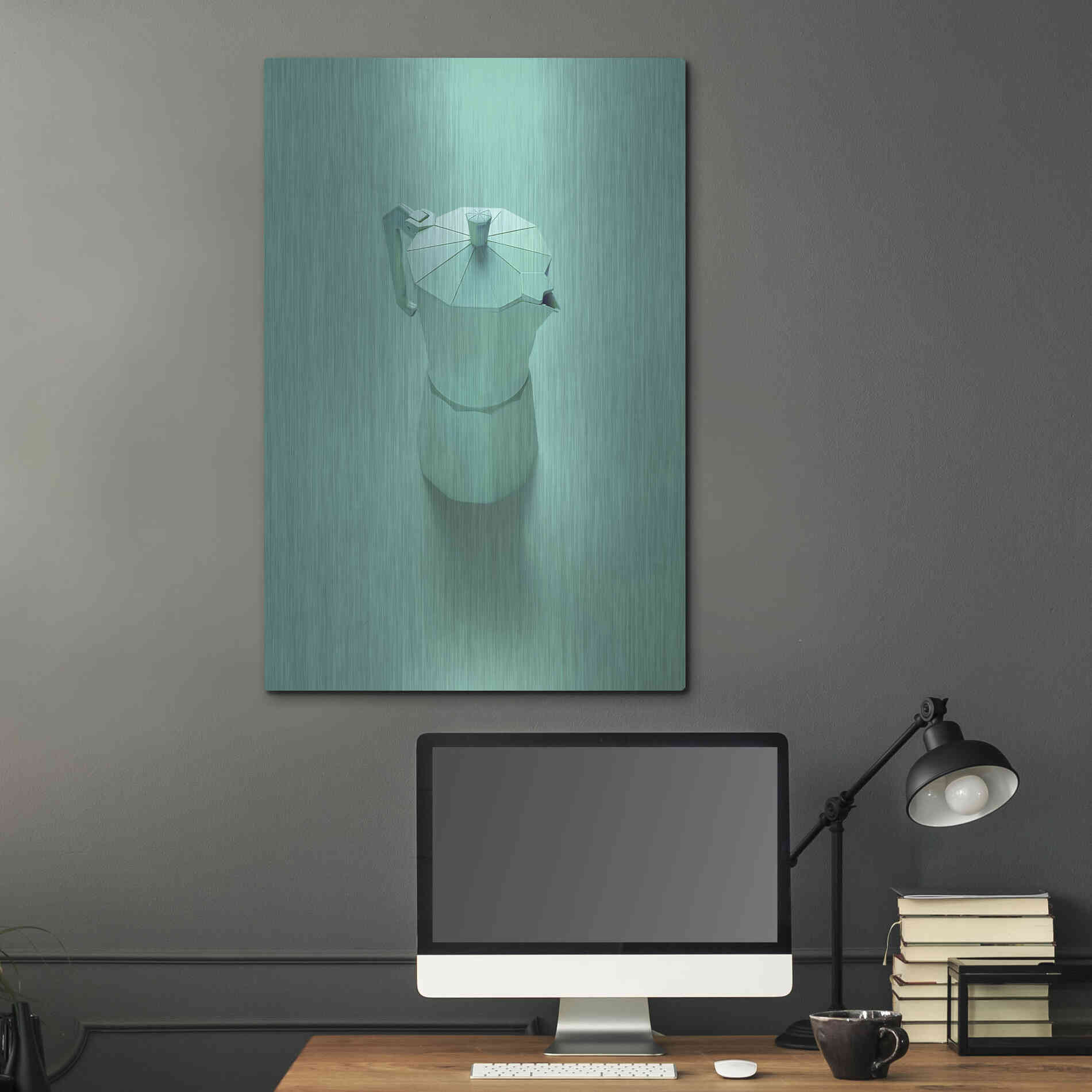 Luxe Metal Art 'Green Dreams' by Robert Farkas, Metal Wall Art,24x36