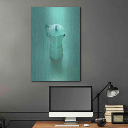 Luxe Metal Art 'Green Dreams' by Robert Farkas, Metal Wall Art,24x36