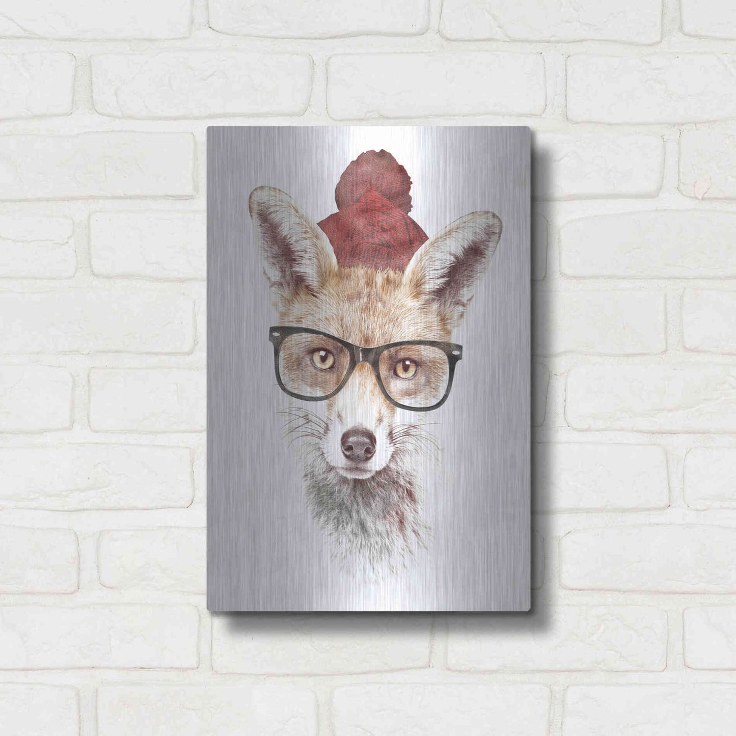 Luxe Metal Art 'It’s Pretty Cold Outside' by Robert Farkas, Metal Wall Art,12x16