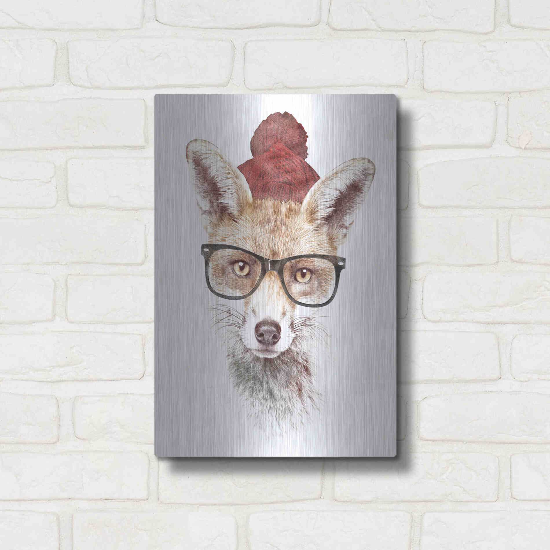 Luxe Metal Art 'It’s Pretty Cold Outside' by Robert Farkas, Metal Wall Art,12x16