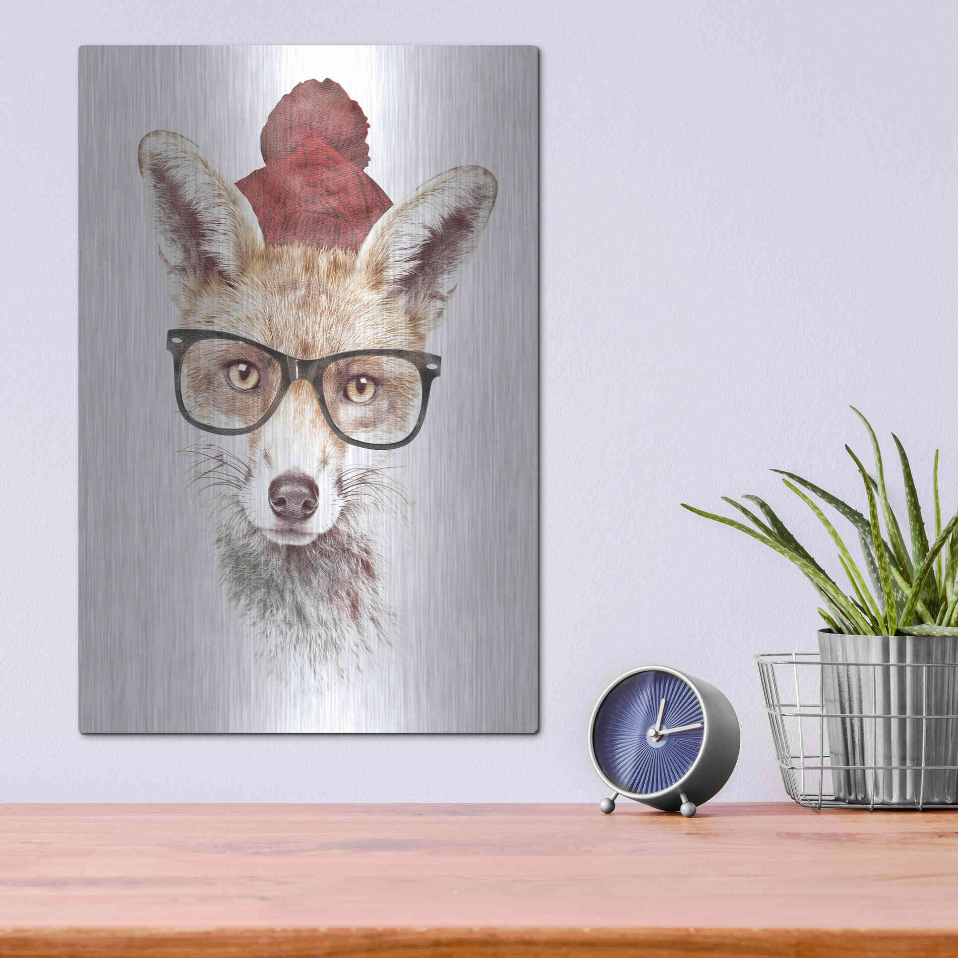 Luxe Metal Art 'It’s Pretty Cold Outside' by Robert Farkas, Metal Wall Art,12x16