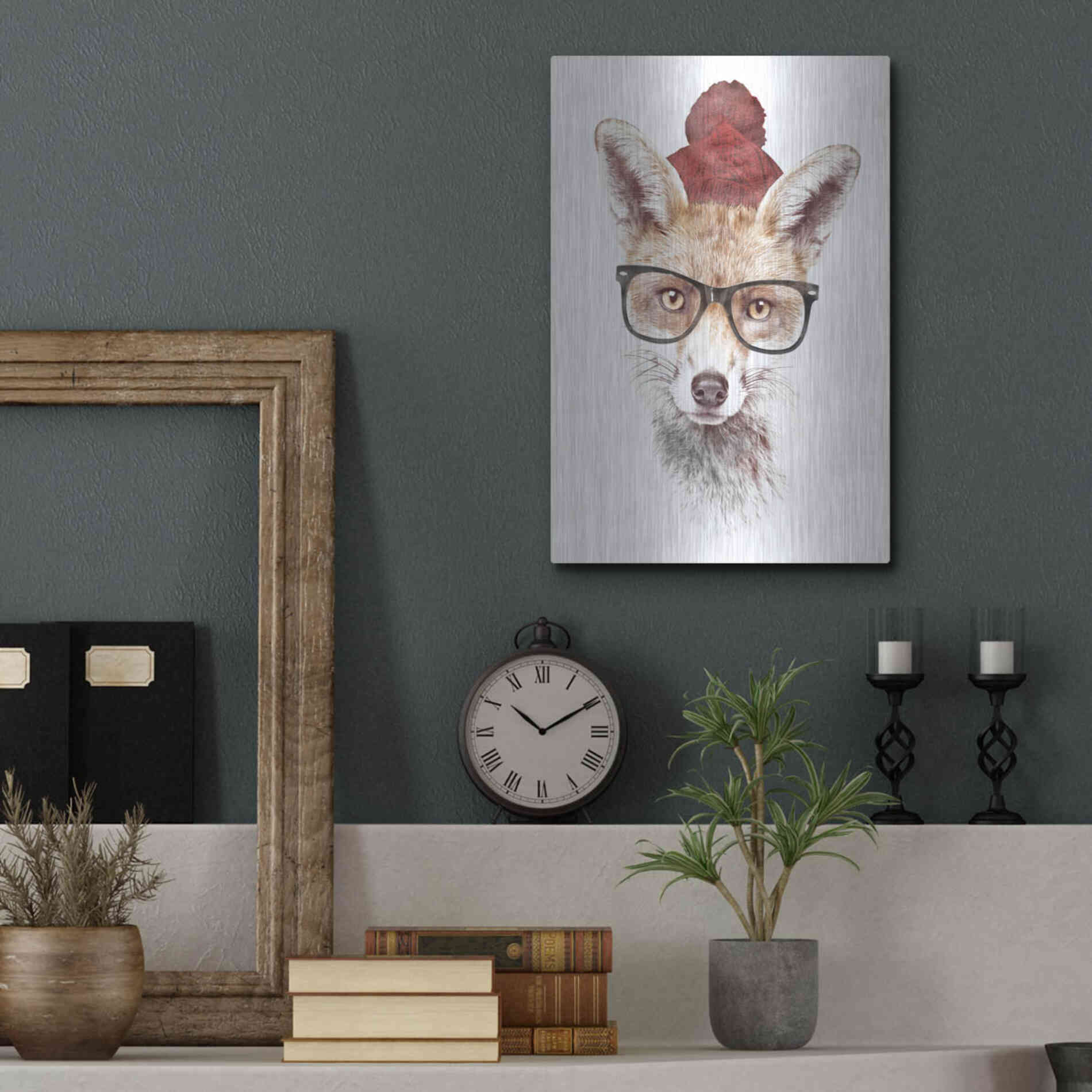 Luxe Metal Art 'It’s Pretty Cold Outside' by Robert Farkas, Metal Wall Art,12x16