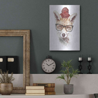Luxe Metal Art 'It’s Pretty Cold Outside' by Robert Farkas, Metal Wall Art,12x16