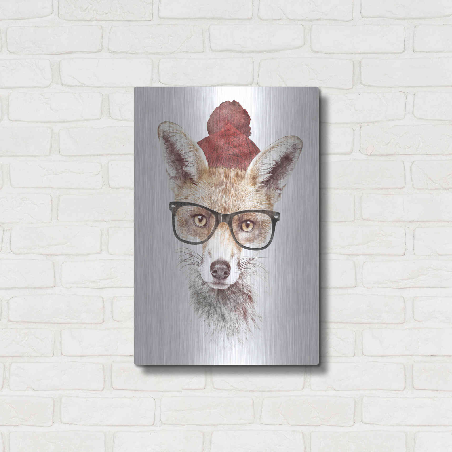 Luxe Metal Art 'It’s Pretty Cold Outside' by Robert Farkas, Metal Wall Art,16x24