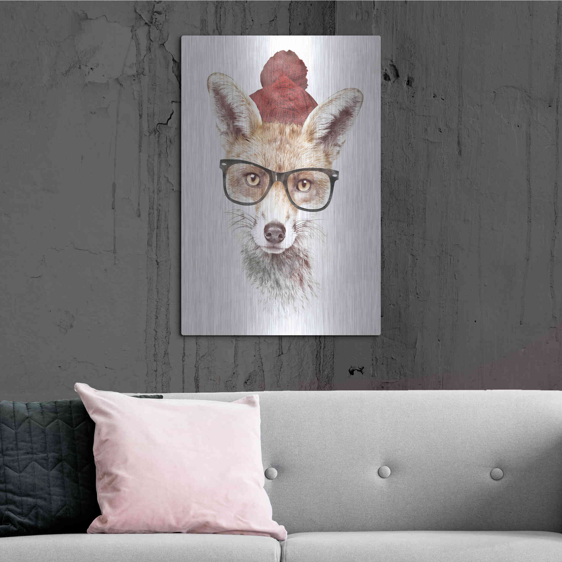 Luxe Metal Art 'It’s Pretty Cold Outside' by Robert Farkas, Metal Wall Art,24x36
