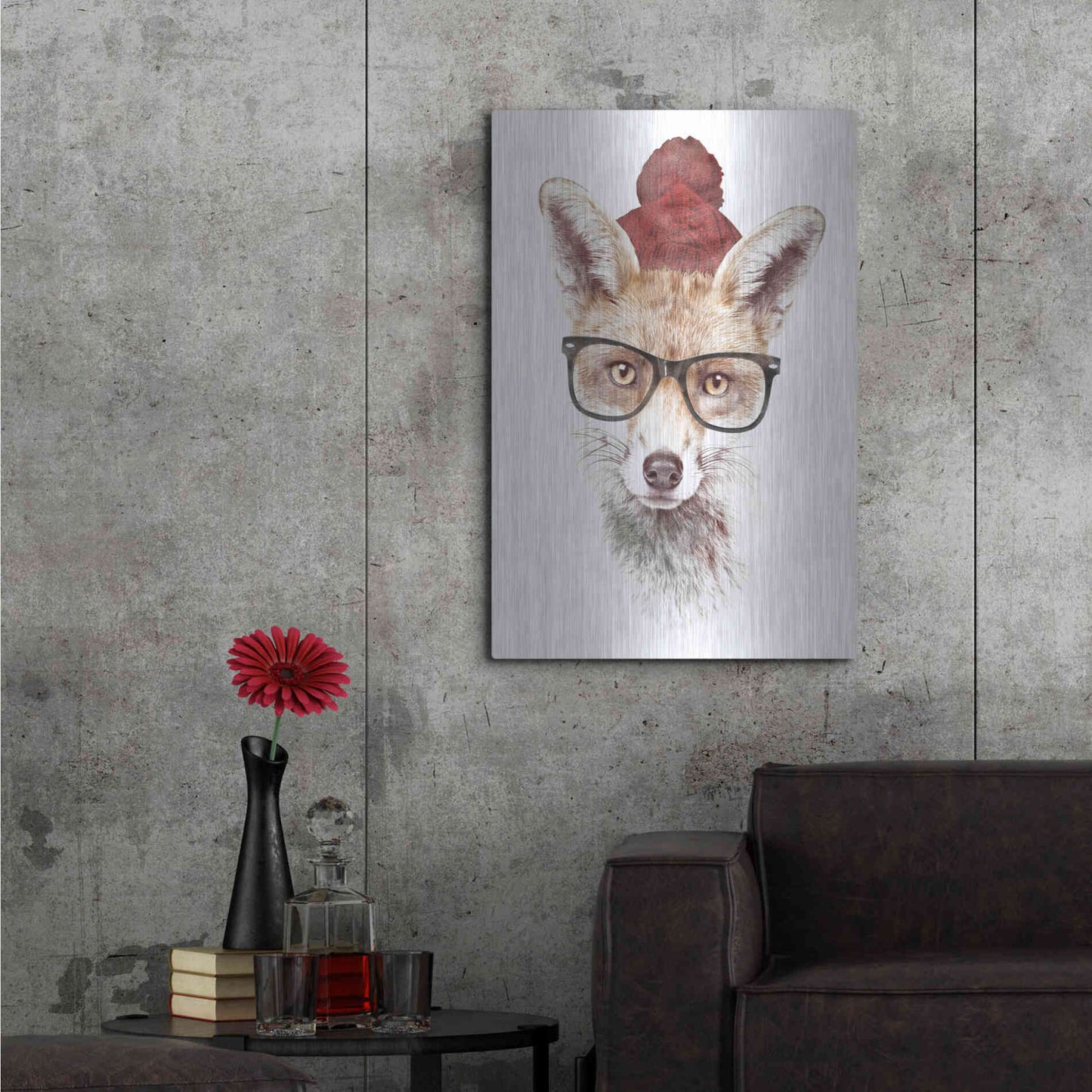 Luxe Metal Art 'It’s Pretty Cold Outside' by Robert Farkas, Metal Wall Art,24x36