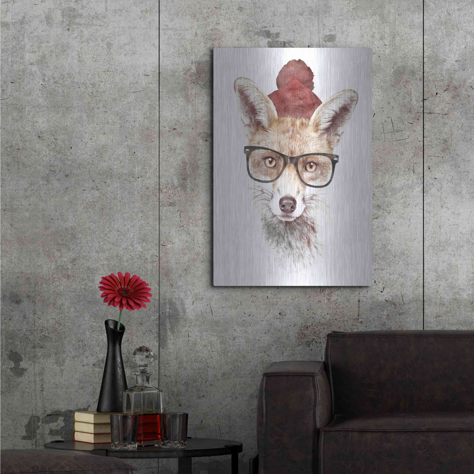 Luxe Metal Art 'It’s Pretty Cold Outside' by Robert Farkas, Metal Wall Art,24x36