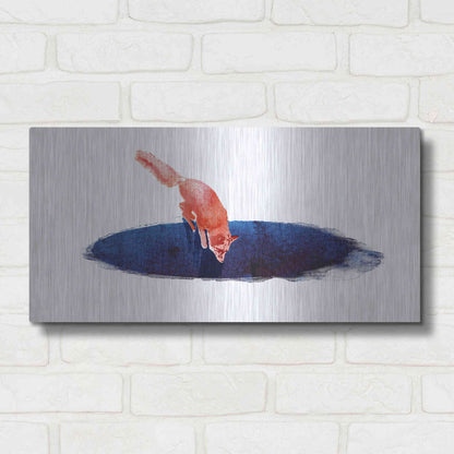 Luxe Metal Art 'Jump Into Nowhere' by Robert Farkas, Metal Wall Art,24x12
