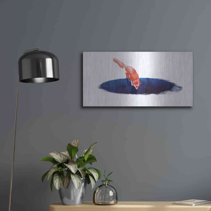 Luxe Metal Art 'Jump Into Nowhere' by Robert Farkas, Metal Wall Art,24x12