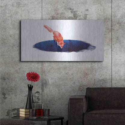 Luxe Metal Art 'Jump Into Nowhere' by Robert Farkas, Metal Wall Art,48x24