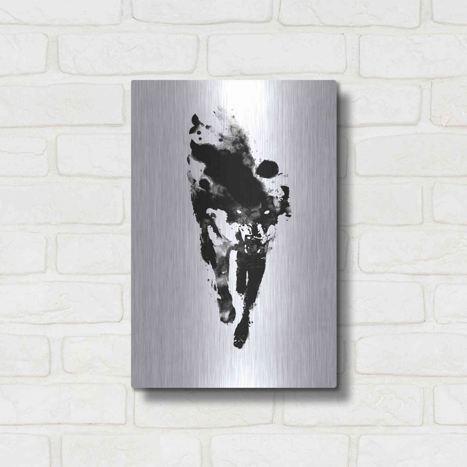 Luxe Metal Art 'My Personal Demon' by Robert Farkas, Metal Wall Art,12x16