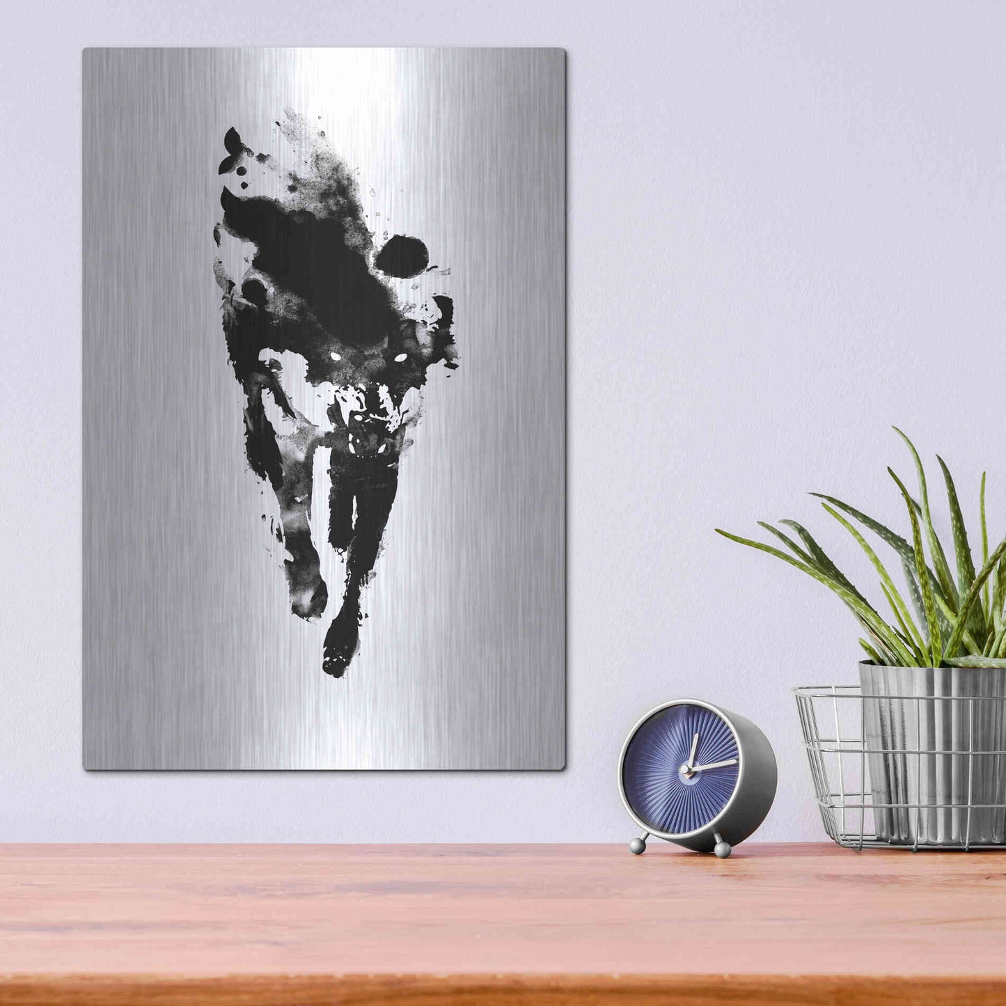 Luxe Metal Art 'My Personal Demon' by Robert Farkas, Metal Wall Art,12x16