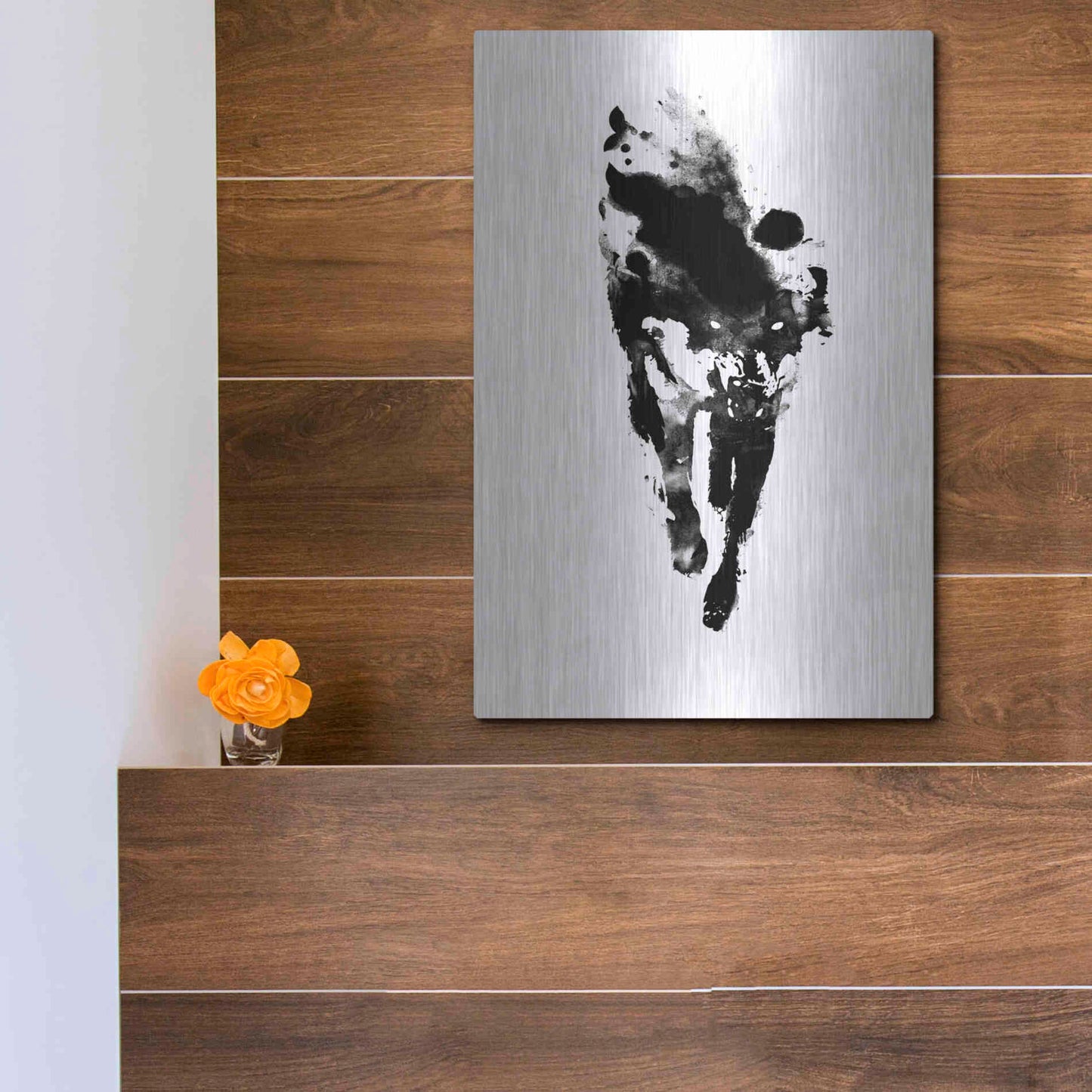 Luxe Metal Art 'My Personal Demon' by Robert Farkas, Metal Wall Art,12x16