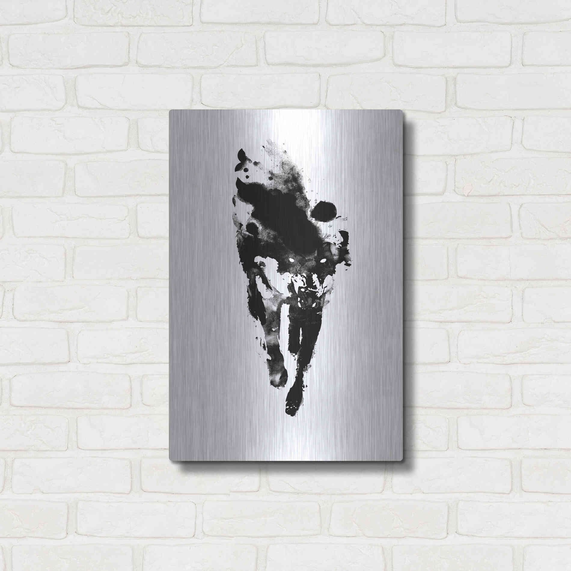 Luxe Metal Art 'My Personal Demon' by Robert Farkas, Metal Wall Art,16x24