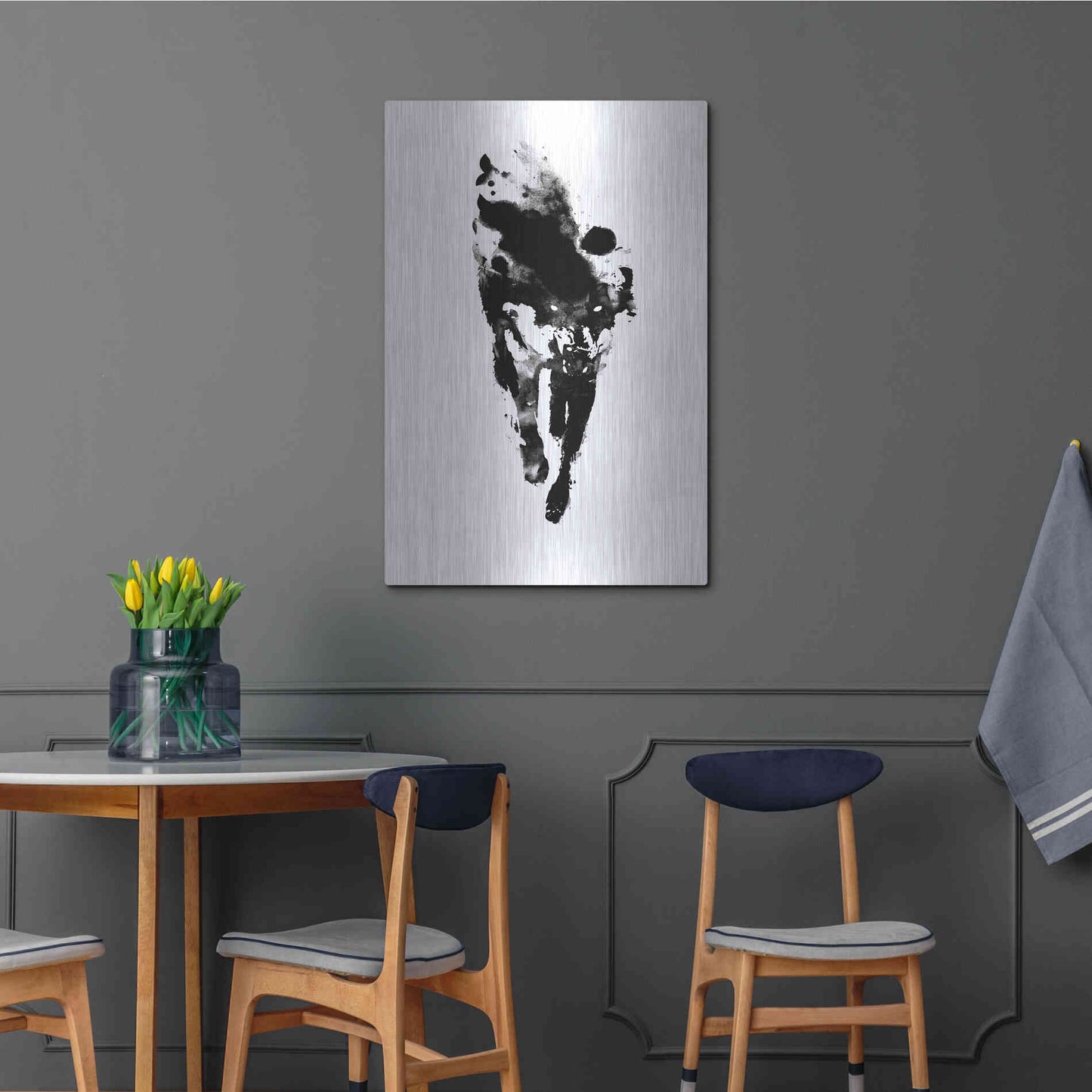 Luxe Metal Art 'My Personal Demon' by Robert Farkas, Metal Wall Art,24x36
