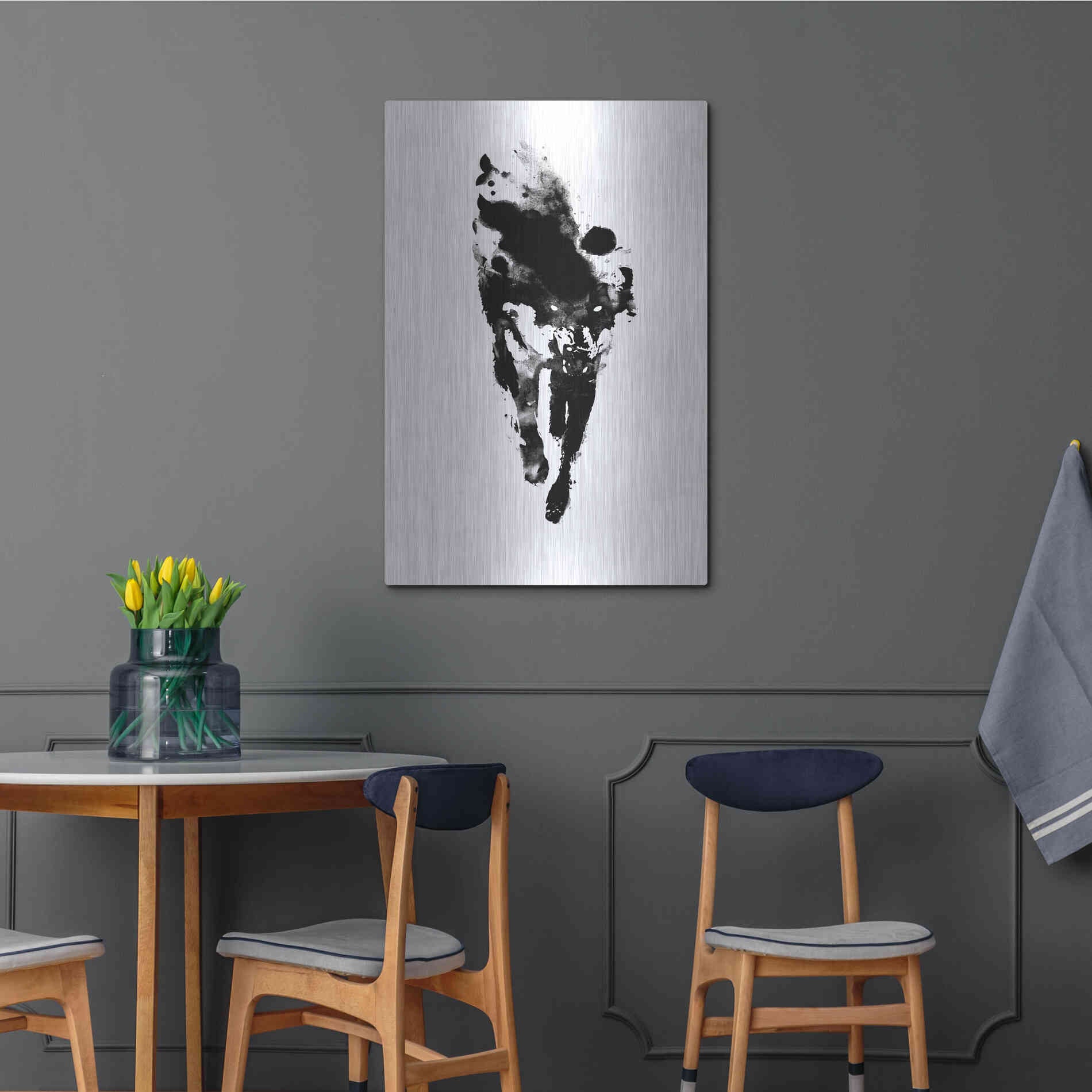 Luxe Metal Art 'My Personal Demon' by Robert Farkas, Metal Wall Art,24x36