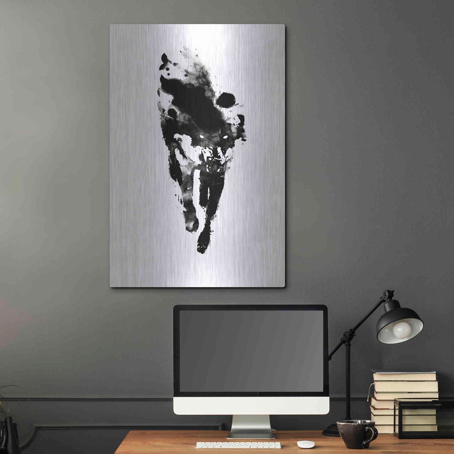Luxe Metal Art 'My Personal Demon' by Robert Farkas, Metal Wall Art,24x36