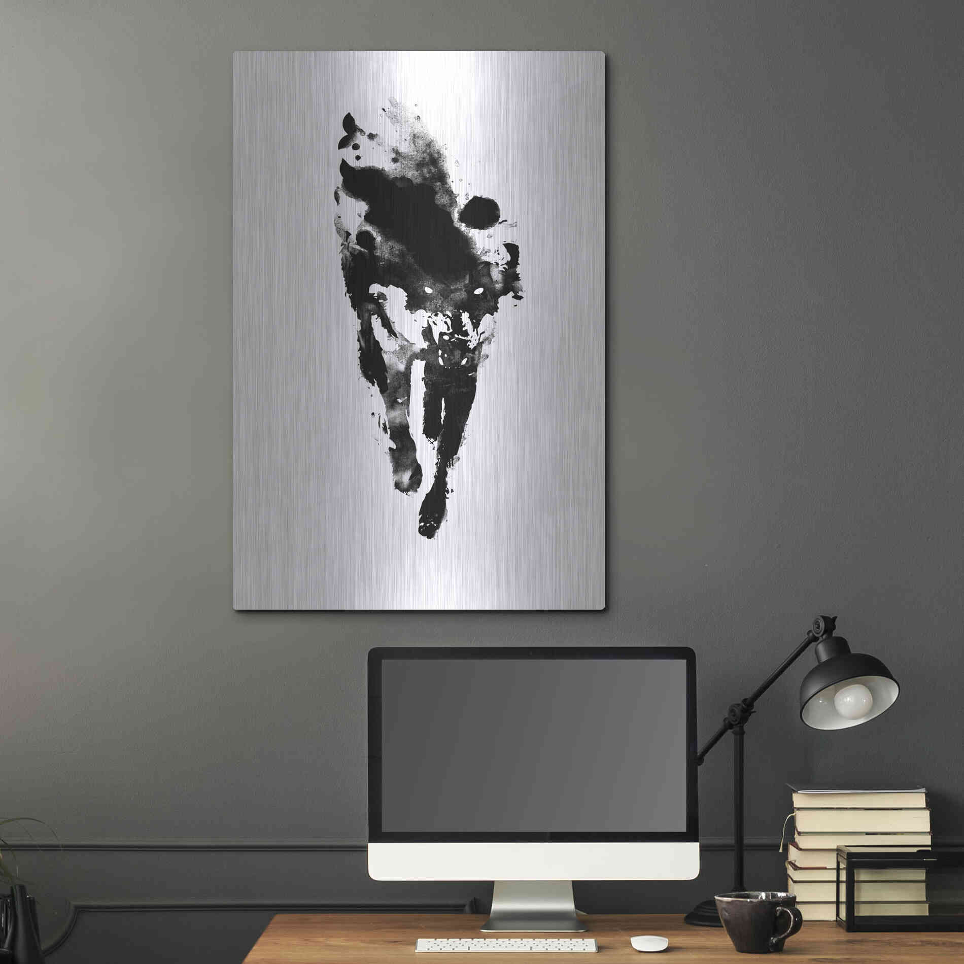 Luxe Metal Art 'My Personal Demon' by Robert Farkas, Metal Wall Art,24x36