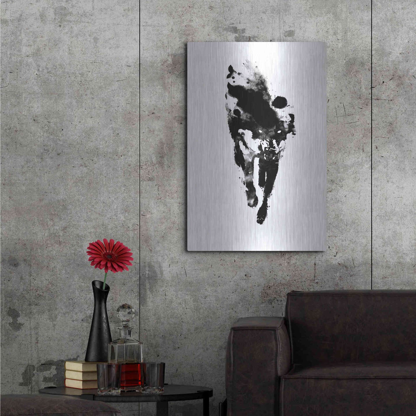 Luxe Metal Art 'My Personal Demon' by Robert Farkas, Metal Wall Art,24x36