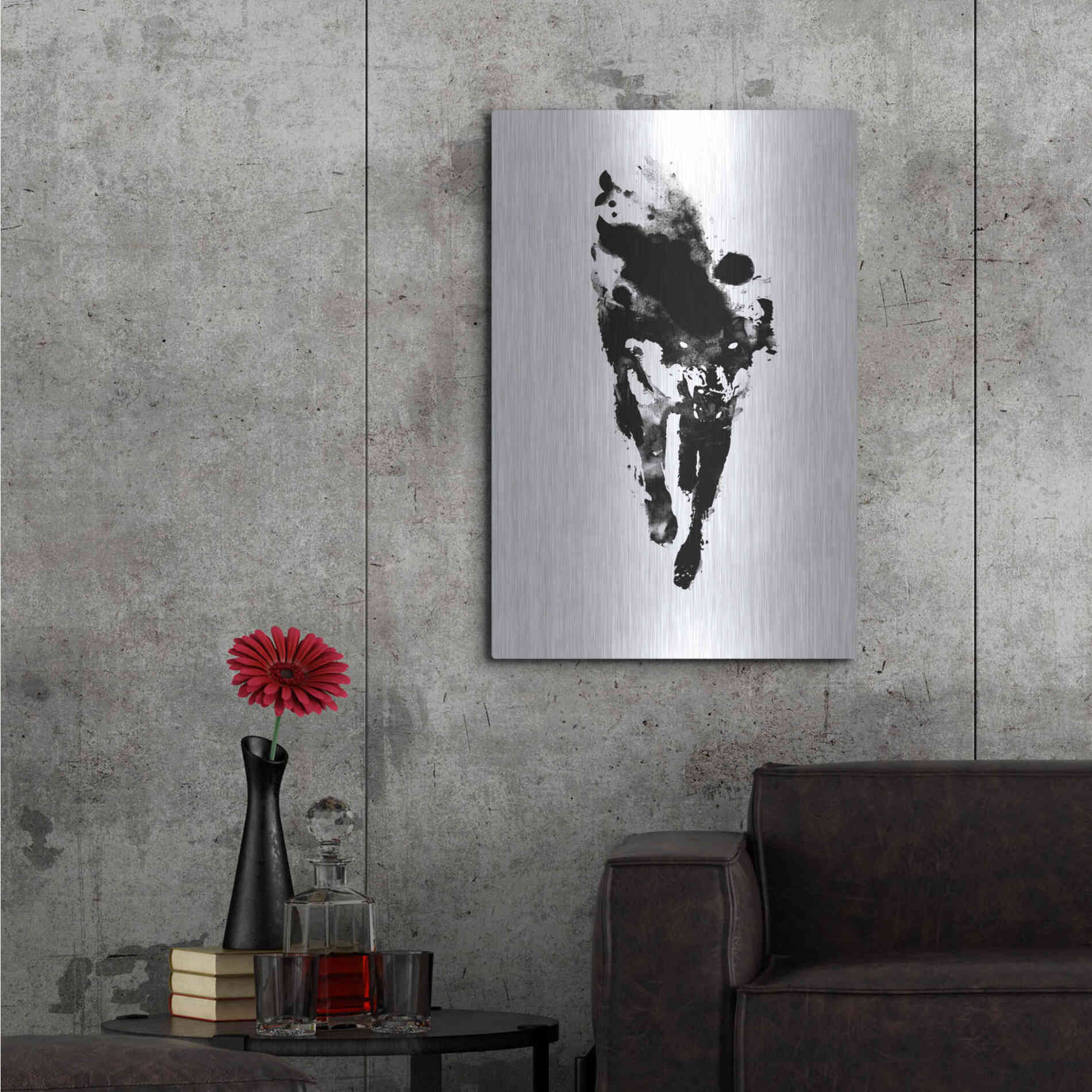 Luxe Metal Art 'My Personal Demon' by Robert Farkas, Metal Wall Art,24x36