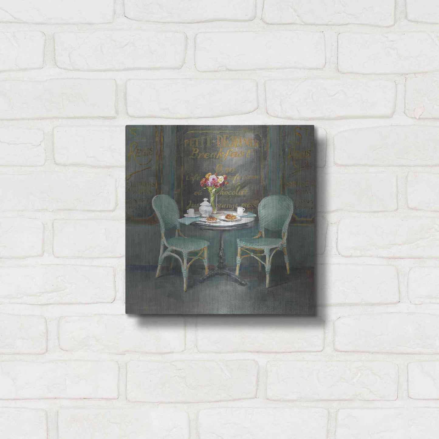 Luxe Metal Art 'Joy of Paris II' by Danhui Nai, Metal Wall Art,12x12