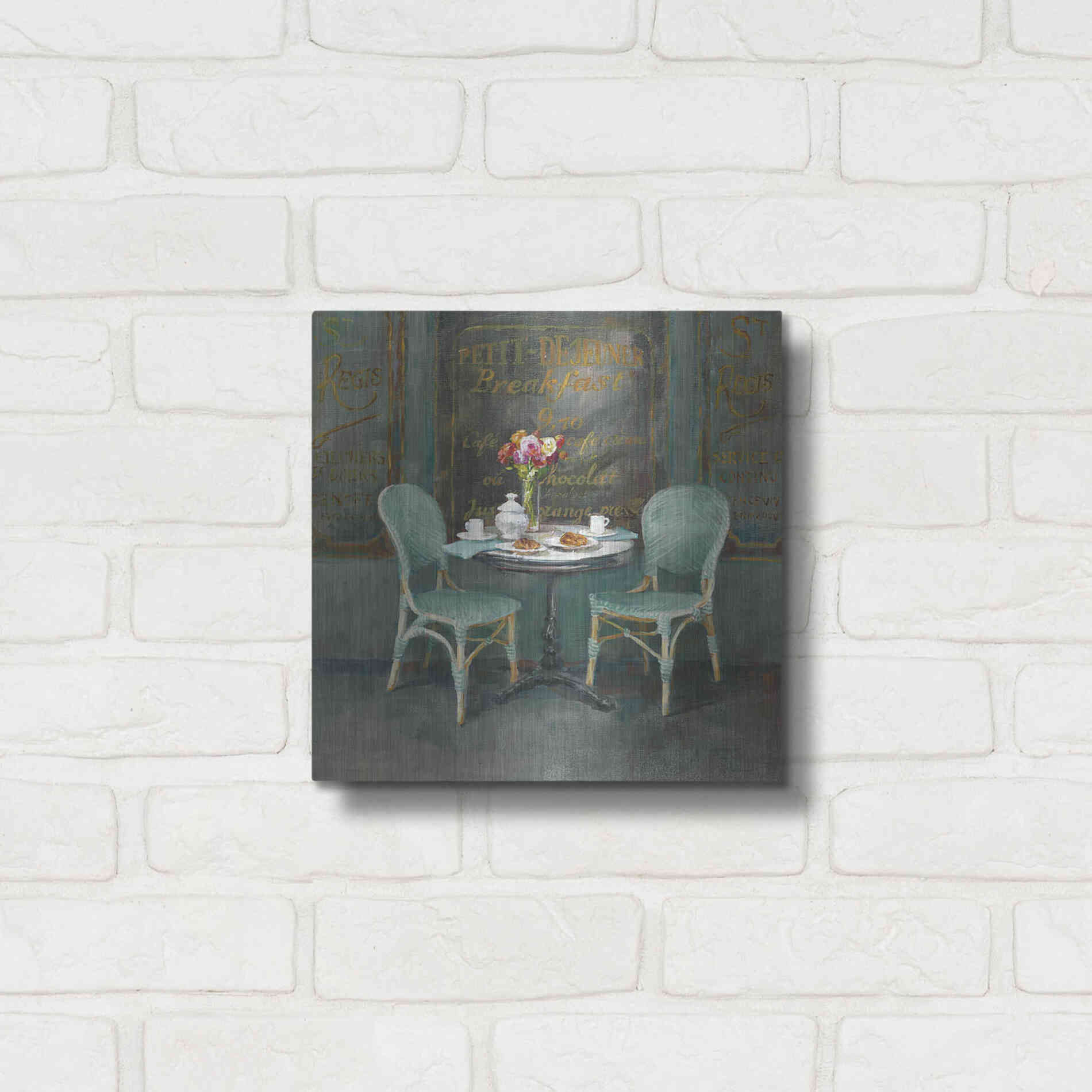 Luxe Metal Art 'Joy of Paris II' by Danhui Nai, Metal Wall Art,12x12