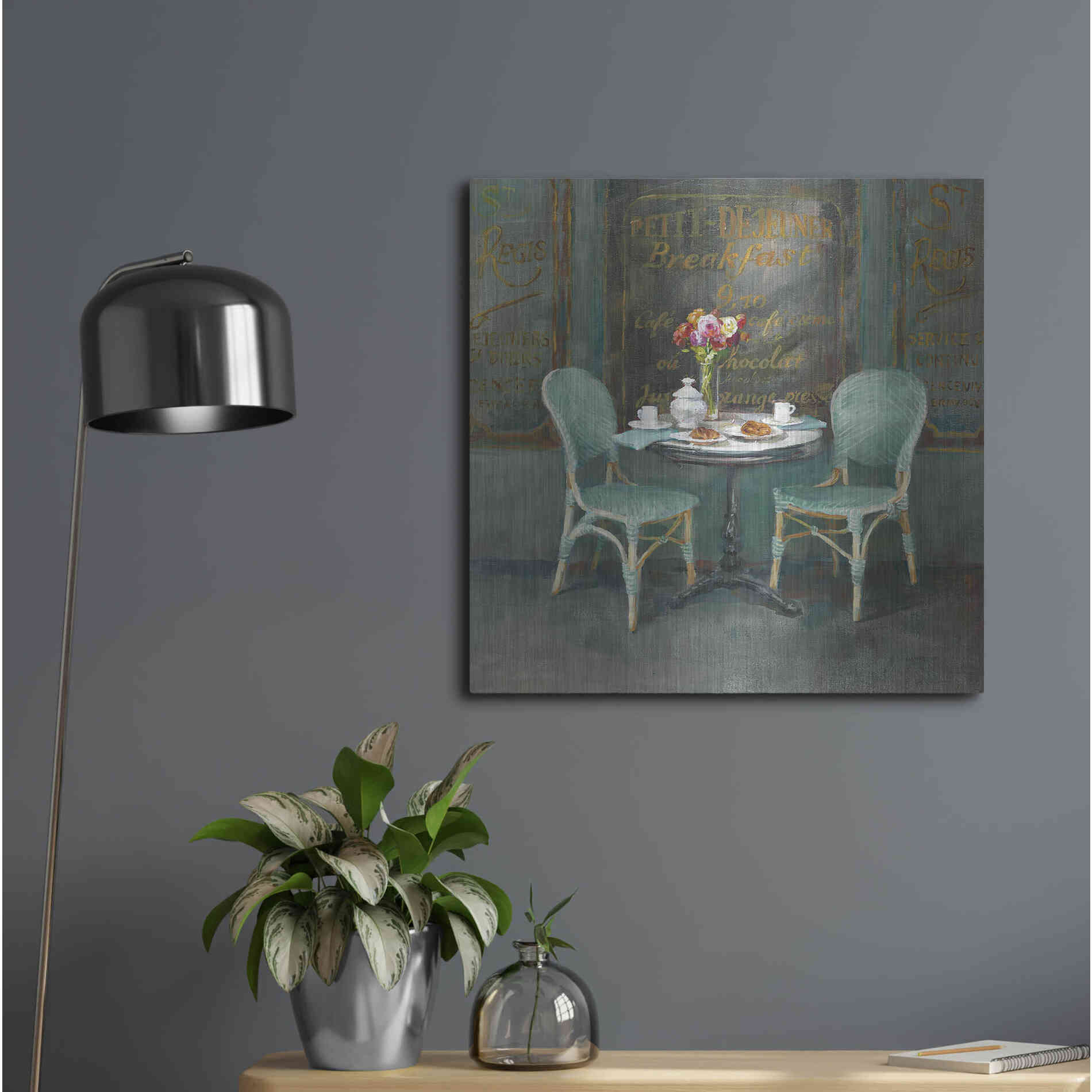 Luxe Metal Art 'Joy of Paris II' by Danhui Nai, Metal Wall Art,24x24