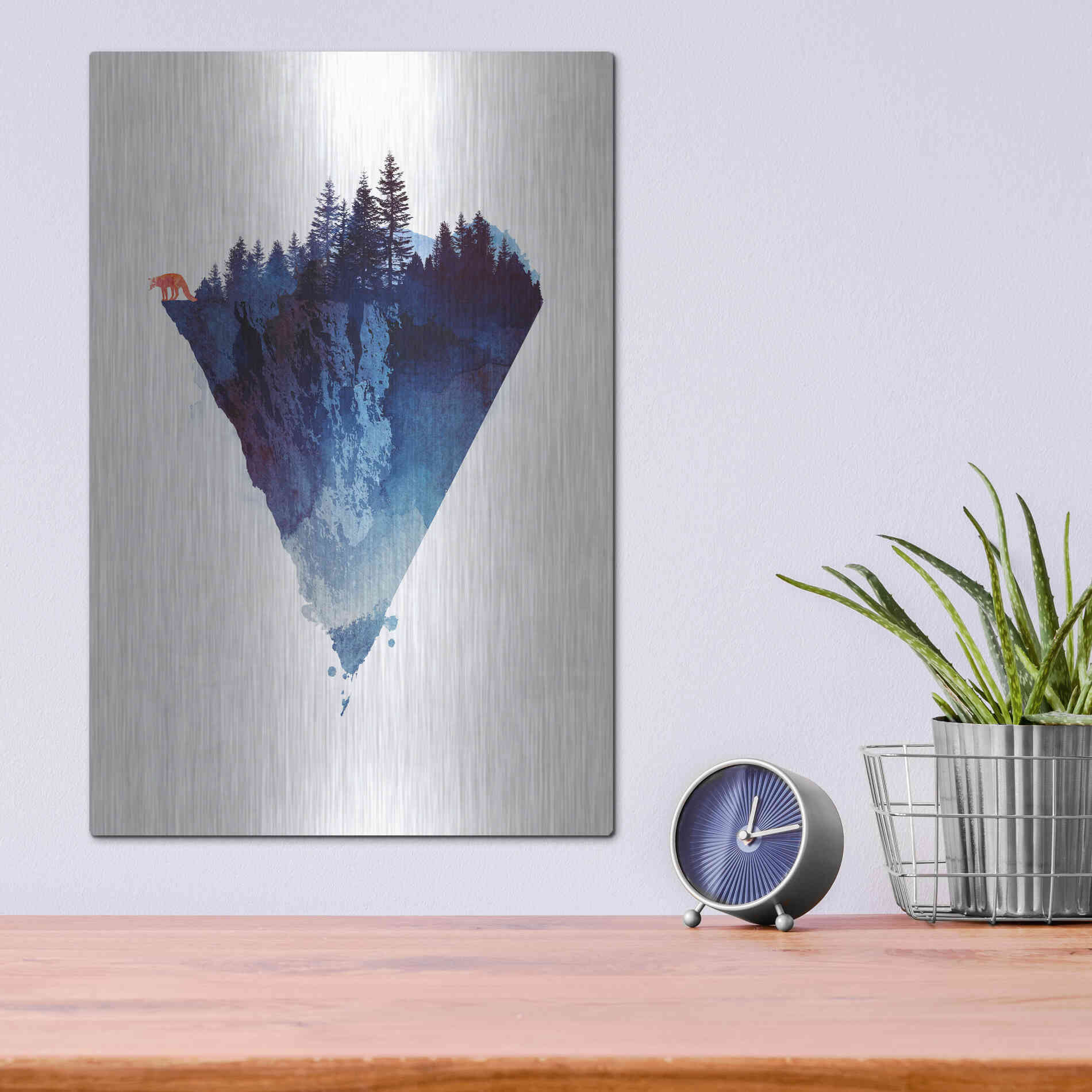 Luxe Metal Art 'Near To The Edge' by Robert Farkas, Metal Wall Art,12x16
