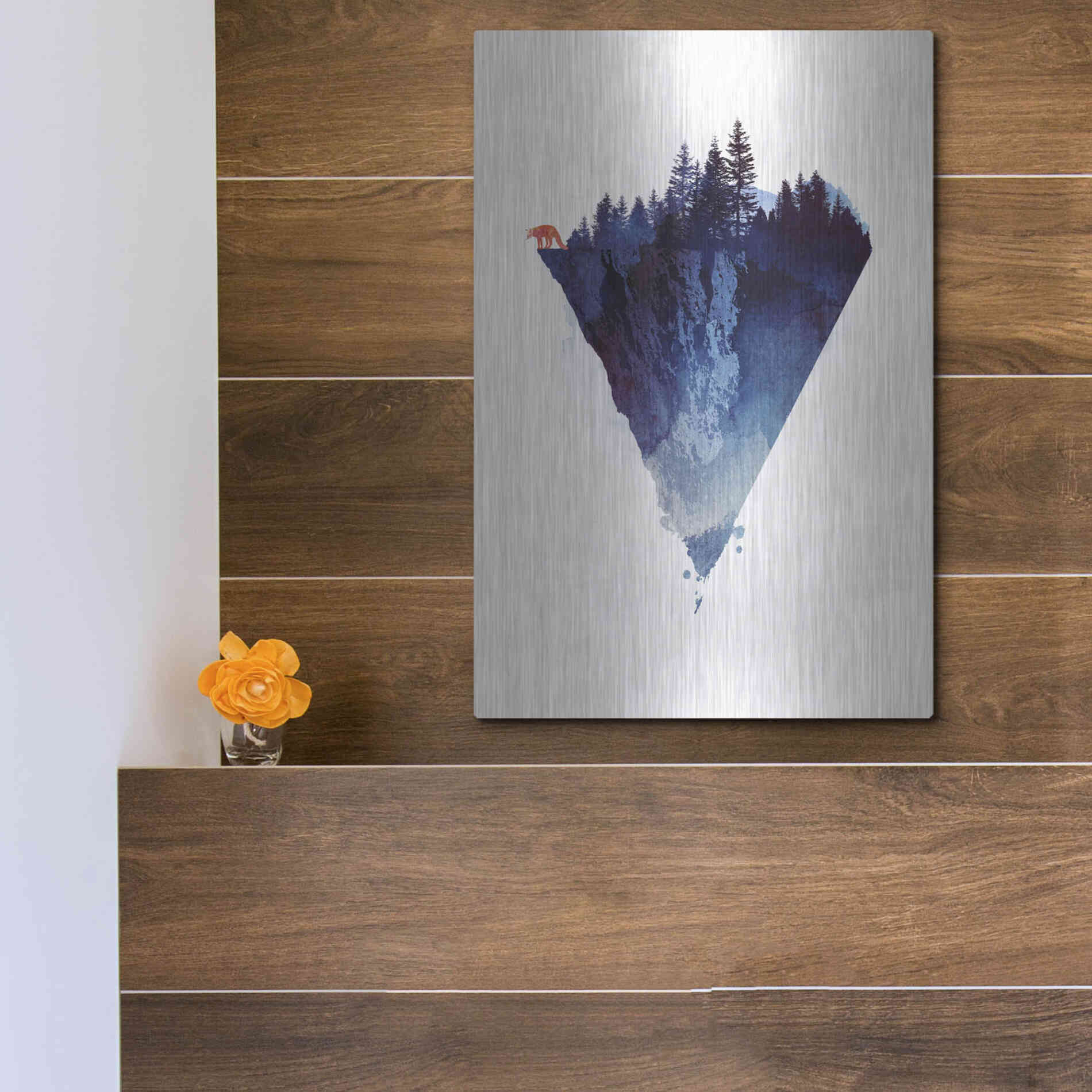 Luxe Metal Art 'Near To The Edge' by Robert Farkas, Metal Wall Art,12x16