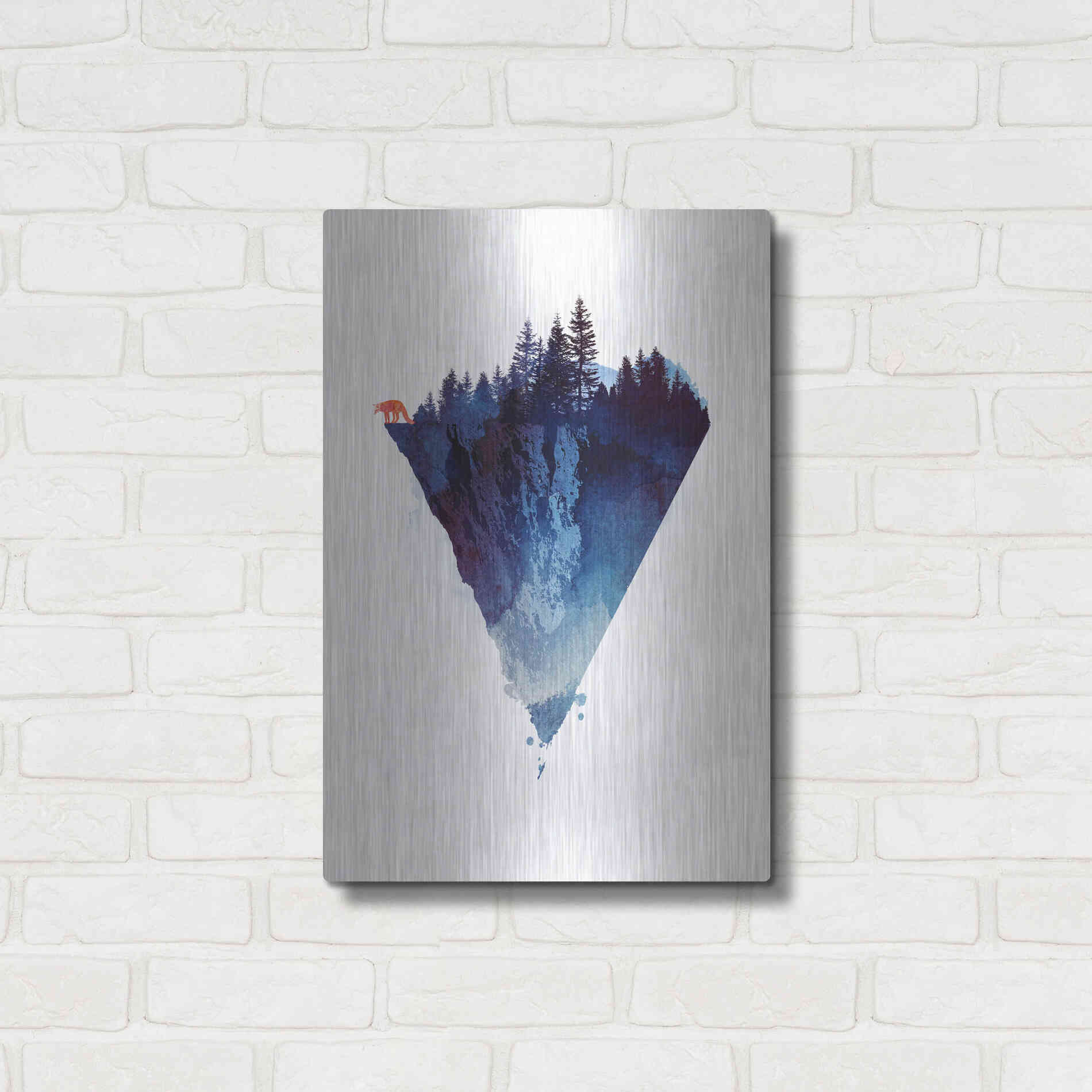 Luxe Metal Art 'Near To The Edge' by Robert Farkas, Metal Wall Art,16x24