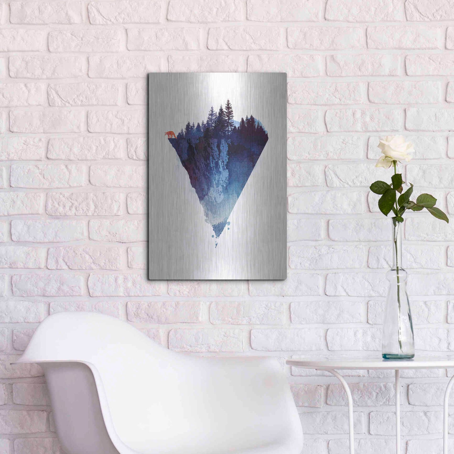 Luxe Metal Art 'Near To The Edge' by Robert Farkas, Metal Wall Art,16x24