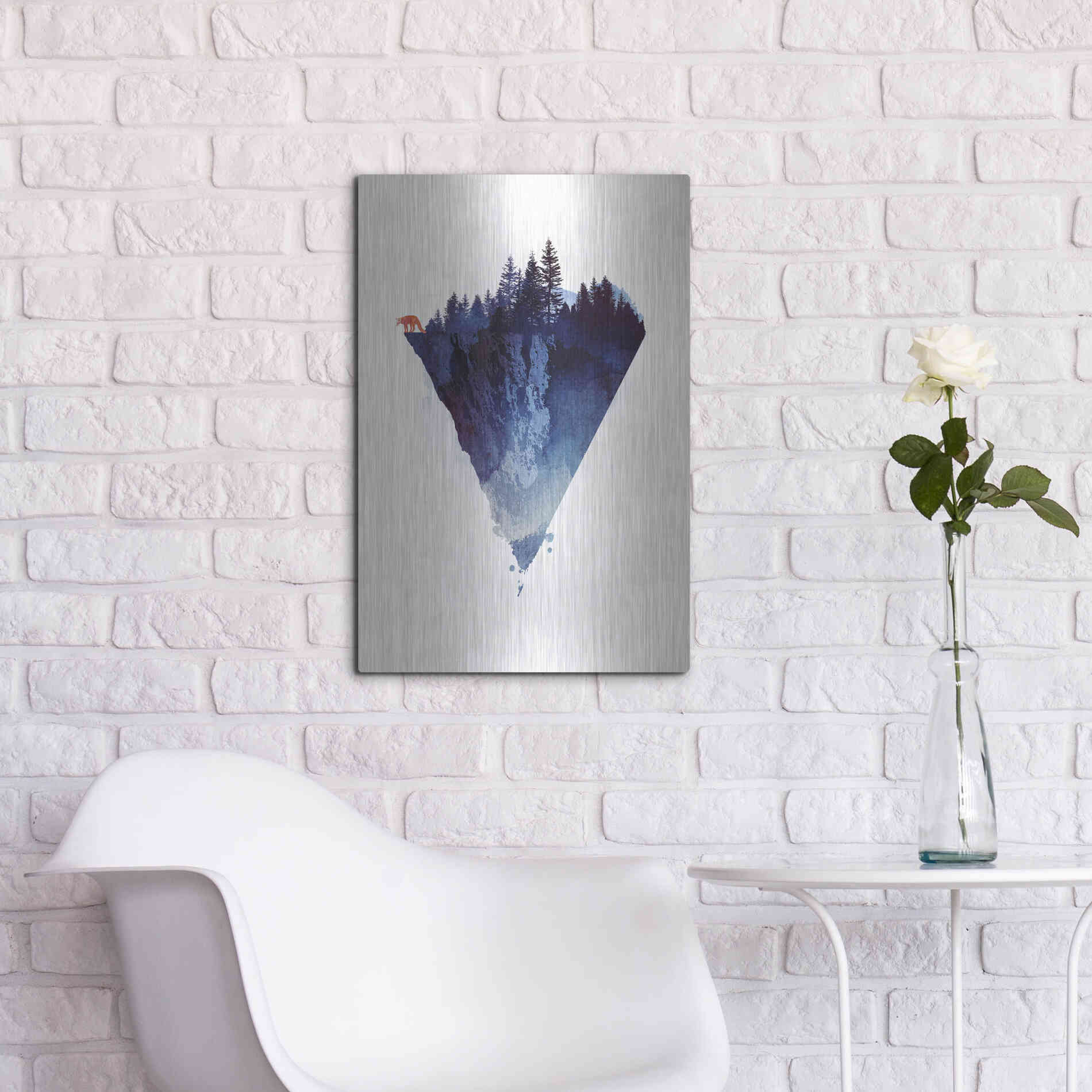 Luxe Metal Art 'Near To The Edge' by Robert Farkas, Metal Wall Art,16x24