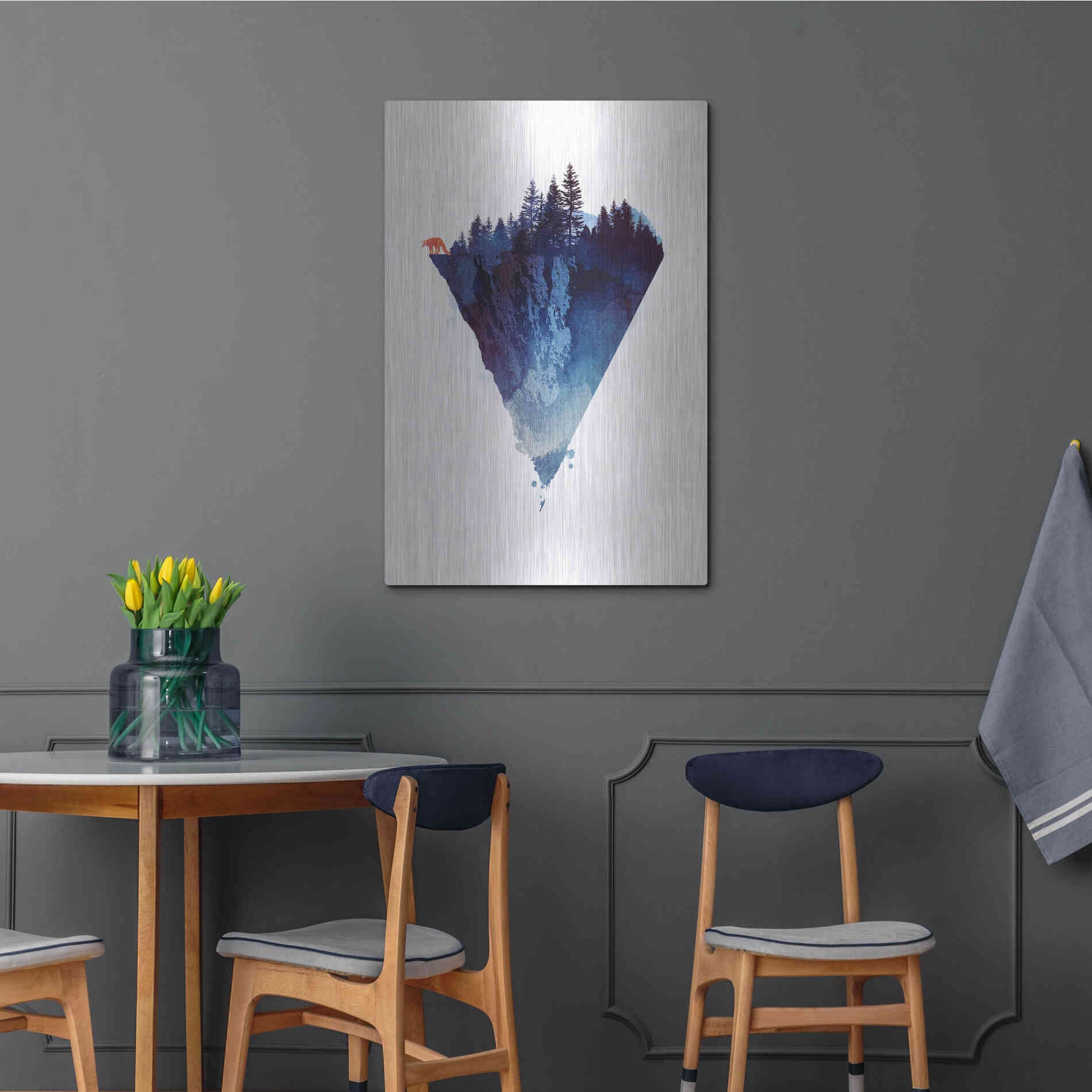 Luxe Metal Art 'Near To The Edge' by Robert Farkas, Metal Wall Art,24x36