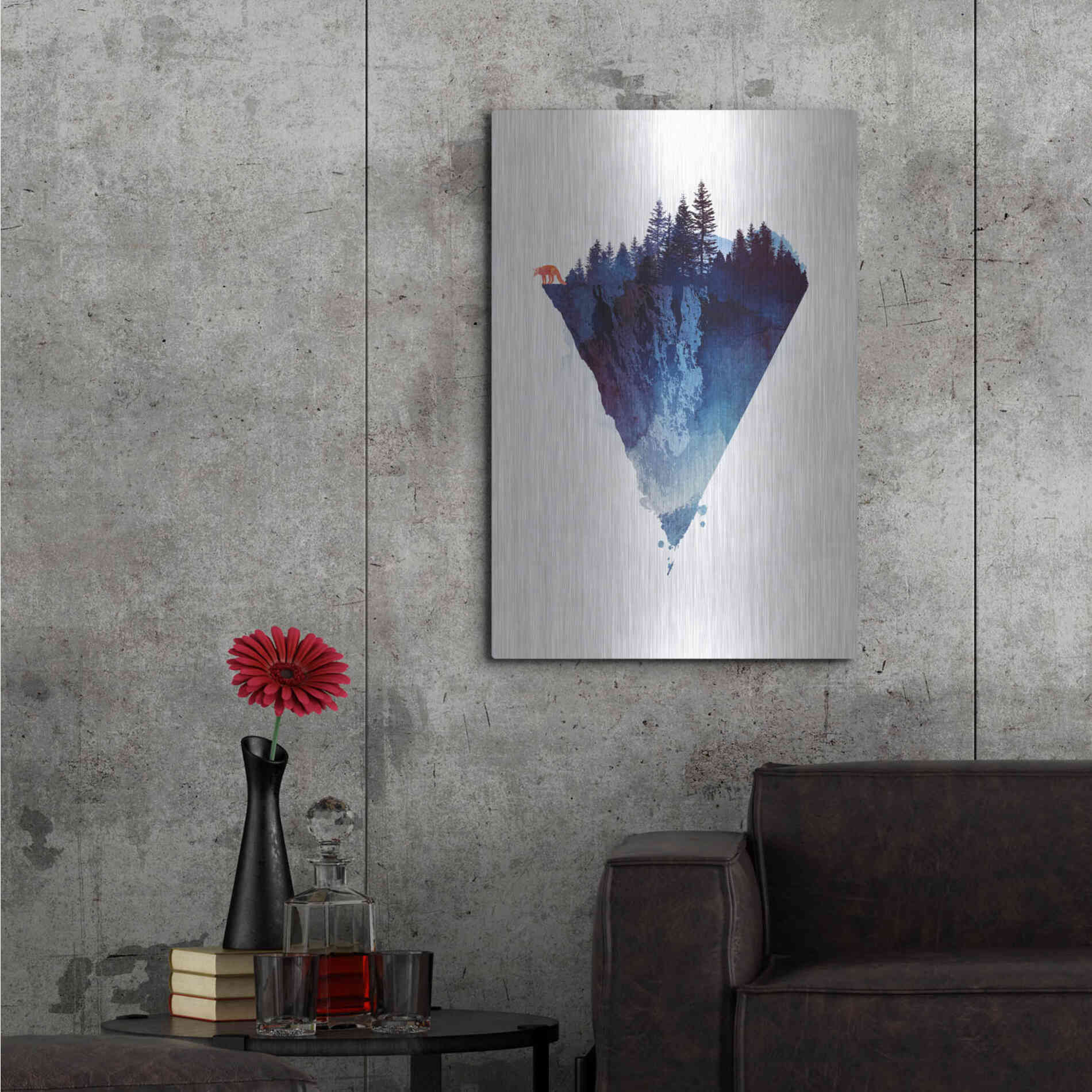 Luxe Metal Art 'Near To The Edge' by Robert Farkas, Metal Wall Art,24x36