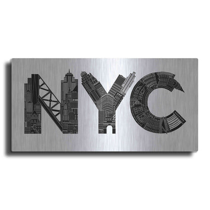 Luxe Metal Art 'NYC' by Robert Farkas, Metal Wall Art
