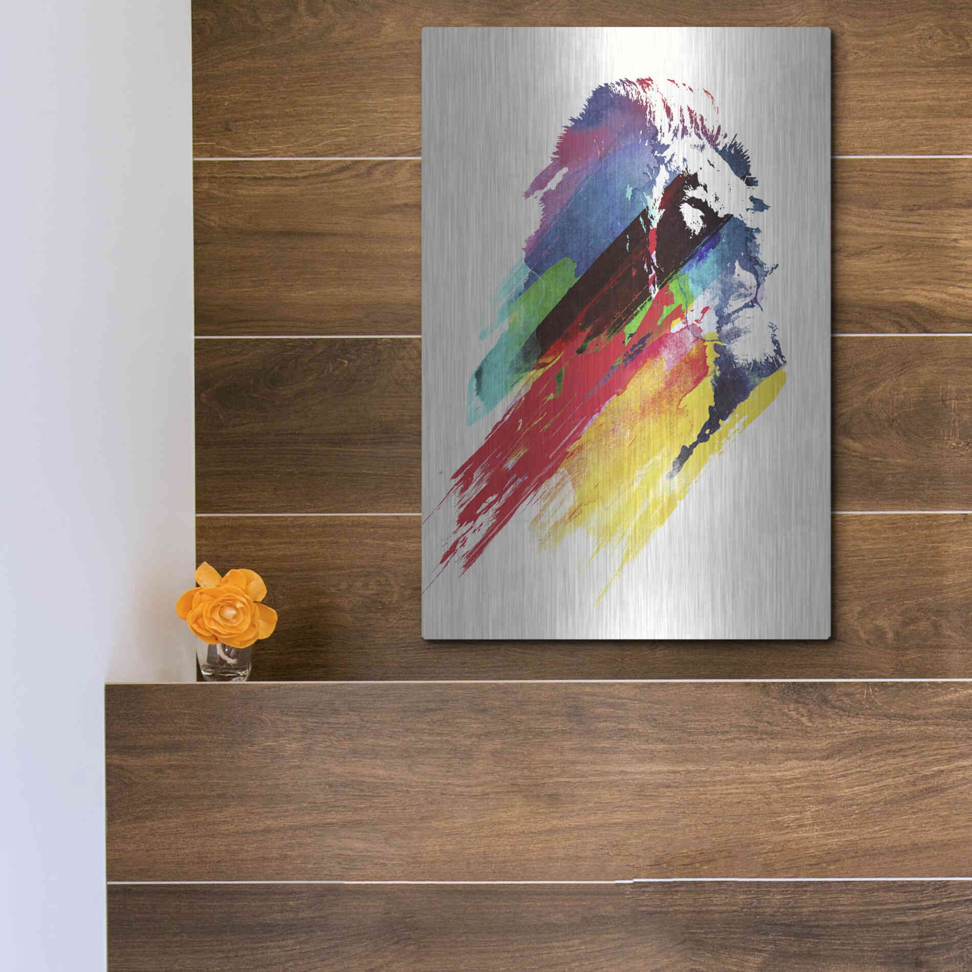 Luxe Metal Art 'Our Hero' by Robert Farkas, Metal Wall Art,12x16