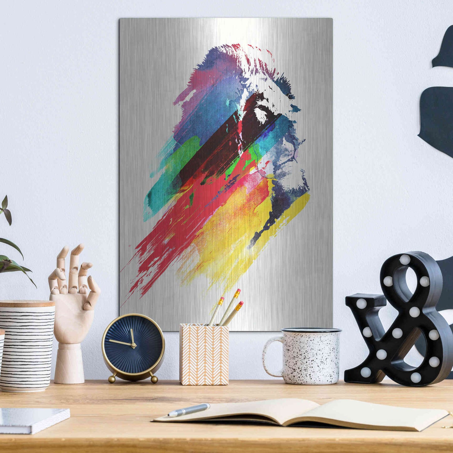 Luxe Metal Art 'Our Hero' by Robert Farkas, Metal Wall Art,12x16