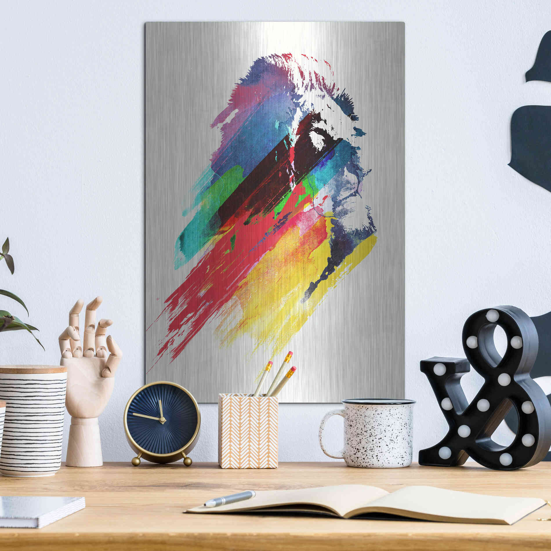 Luxe Metal Art 'Our Hero' by Robert Farkas, Metal Wall Art,12x16